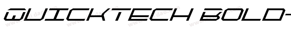 QuickTech Bold字体转换